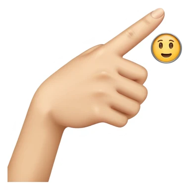 An emoji with a finger tapping a touchscreen button sticker