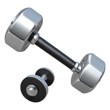 whistle next to a dumbbell sticker