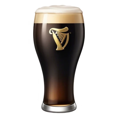 Tall glass of Guinness beer sticker