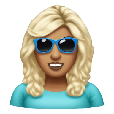 Gemma Collins with sunglasses on top of her head sticker