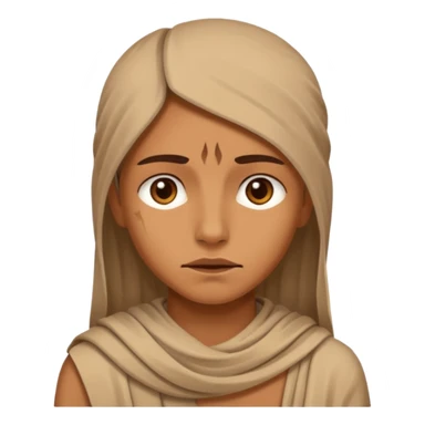 person living in desert just face sticker