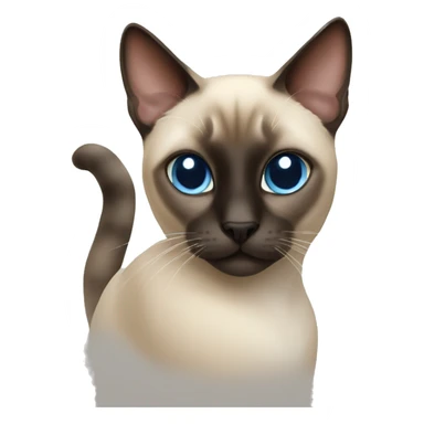 Siamese cat with heart eyes sticker