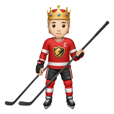 King Hockey player full body sticker
