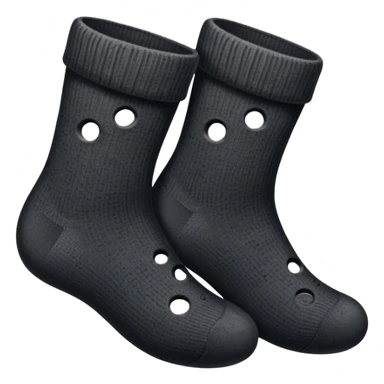 old black socks that have holes on the soles sticker