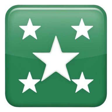 logo BNP Paribas fidèle, carré vert avec quatre étoiles blanches sticker