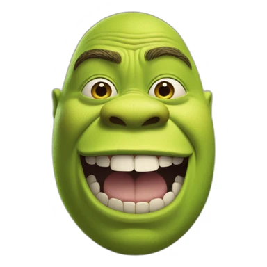 shrek with a big mouth sticker