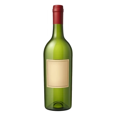 glass green wine bottle sticker