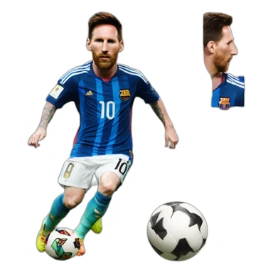 messi whit a target of uno sticker