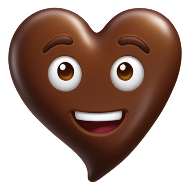 Poop emoji chocolate heart sticker