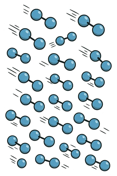 molecole di ossigeno che volano sticker