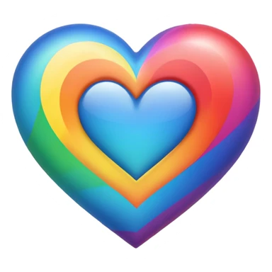 Cœur arc en ciel sticker