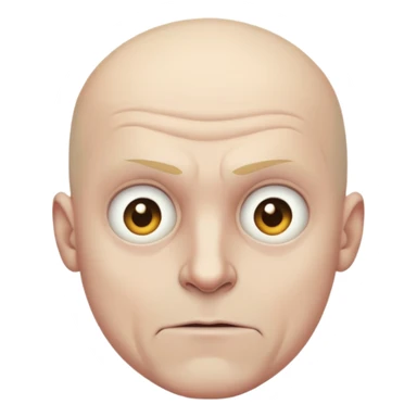 Steven Miller, bald, grim expression sticker