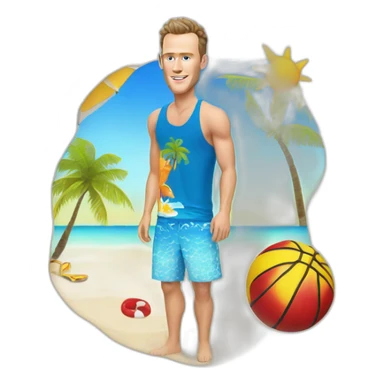 Jonathan Toews as a beach bum sticker