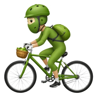 Pickle man riding a bike  sticker