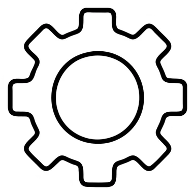 red settings gear, minimal and modern sticker