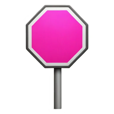 Pink stop sign ￼ sticker
