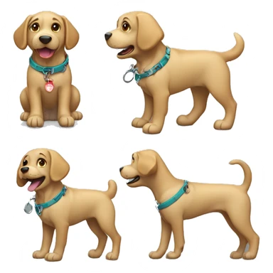 dog with collar run, full bod sticker