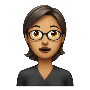 Woman saying be quiet sticker