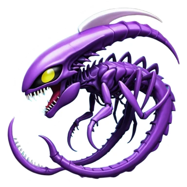 Abstract Futuristic Venom-Xenomorph-Genesect-Lunala-ET-hybrid-fantasy-creature sticker