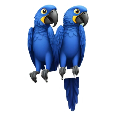 Hyacinth Macaw pair Full Body love happy smie sticker