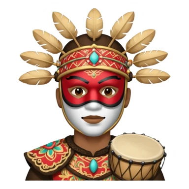 Masked Festival Drummer man sticker