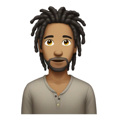 lightskin man with dreads  sticker