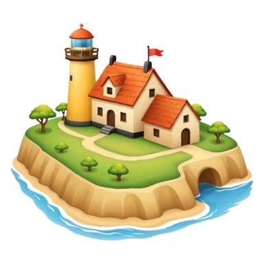 Mach mir einen einfachen Emoji von der Insel Sylt, wie wenn man sie von oben sehen würde auf einer Landkarte  sticker