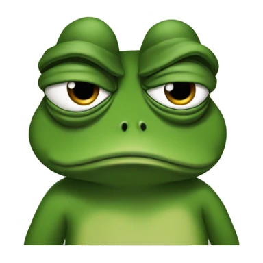 Pepe the sad military frog sticker
