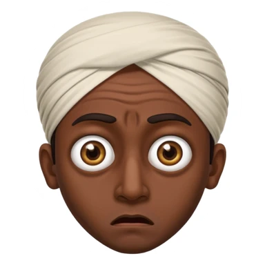 scared indian man sticker