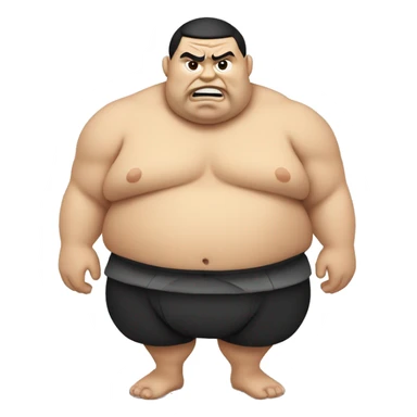 German sumo wrestler sticker