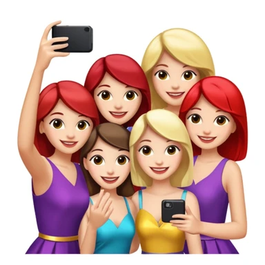girls taking selfie in club sticker
