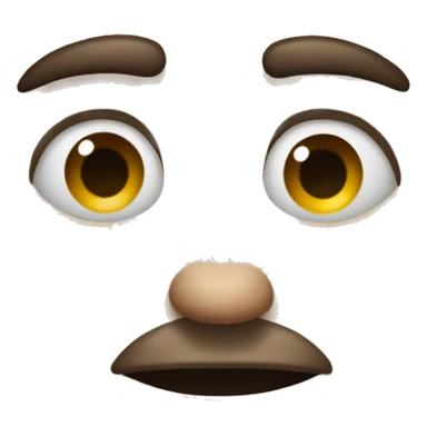 a emoji with one eyebrow up looking to the side giving a dirty look  sticker