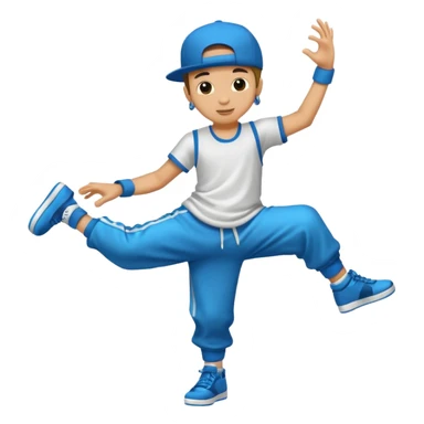 street dancer boy with music item sticker