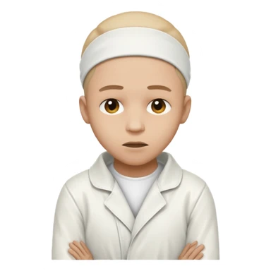 a patient in a psychiatric hospital, in a straitjacket sticker