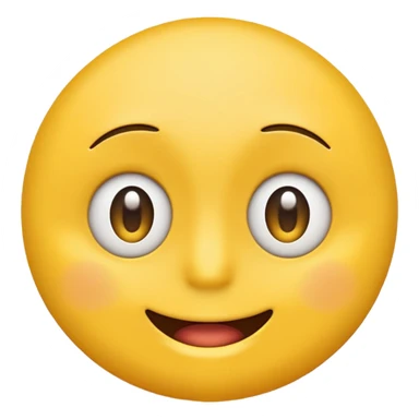 make a yellow emoji face looking to the left with circle open eyes and a horizontal line for a mouth sticker