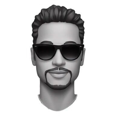 Rauw Alejandro; Puerto Rican singer wearing stylish sunglasses sticker