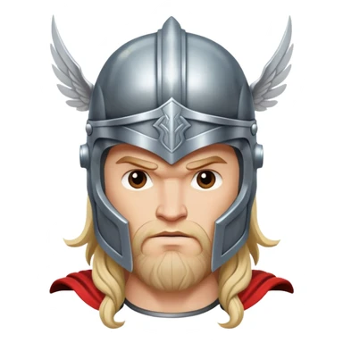 Thor Norse god of thunder with winged helmet sticker