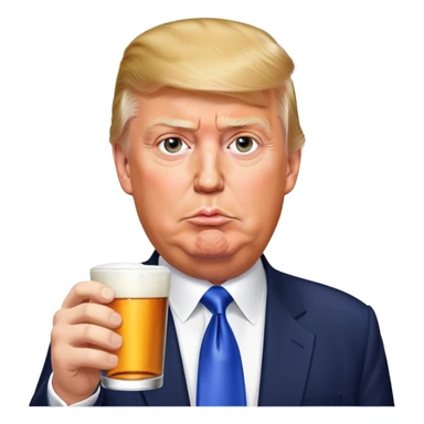 Donald Trump drinking a Michelob ultra sticker