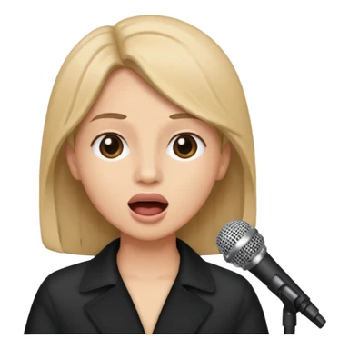 chant avec un micro sticker