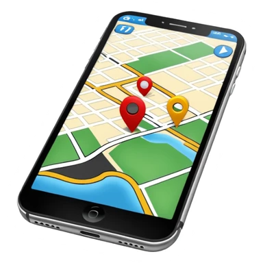 GPS map on iPhone sticker