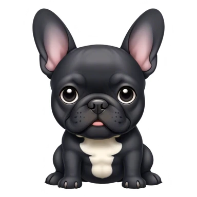 French Bulldog total black sticker