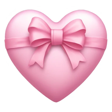 Light Pink heart wrapped with a bow  sticker