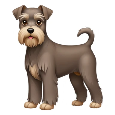 brown schnauzer dog full body sticker