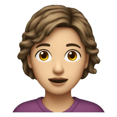 une femme qui pleure des coeur sticker