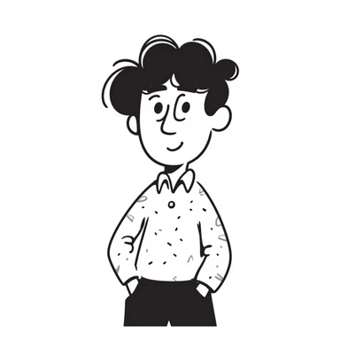 hairy man with a crooked nose sticker