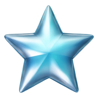 glass chrome four-point star diamond texture round edge  sticker