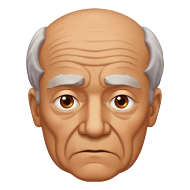 abuelo de pueblo serio y desconfiado sticker