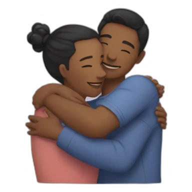 hug two nonbinary people sticker