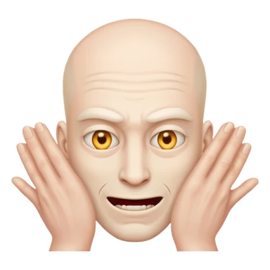 Mischievous evil man with hands infront of face sticker