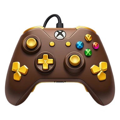 Clash of Clans aesthetic: Cinematic Playful Xbox Controller (Original Duke) Portrait Emoji, rendered in a 3D vector-style similar to standard emojis with minimal shading and bold, simplified shapes. A compact, distinct form with signature details, softly glowing with a modern gaming energy charm. Simplified yet unmistakably iconic, highly detailed and consistent, glowing with a soft radiance and high shine. Stylized with a touch of next-gen innovation and a soft glowing outline, capturing the essence of a beloved gaming relic with a friendly, playful manner! sticker